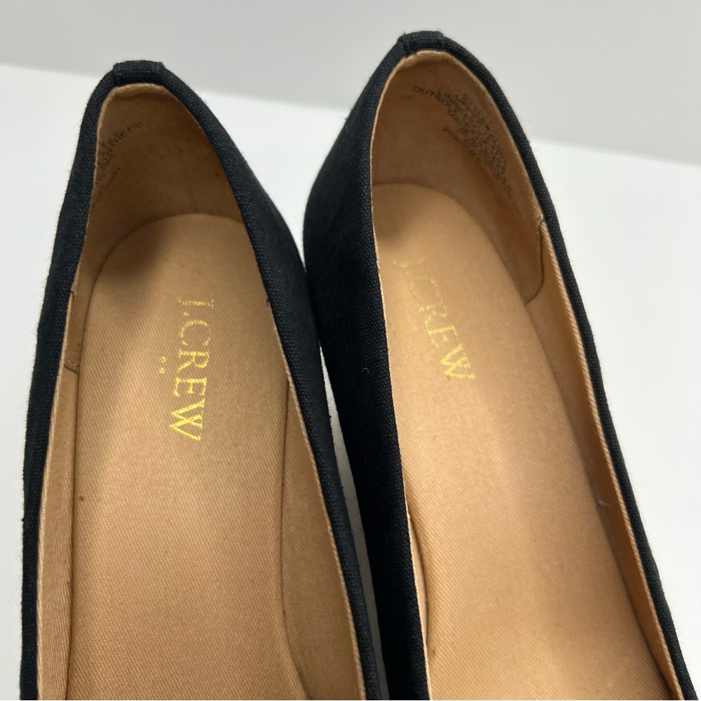 J. Crew Factory Canvas Espadrille Wedges Black Size 7.5 - Picture 4 of 14